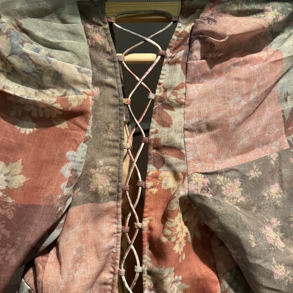 Wrap skirt mini dress with ruched bust & puff sleeves (Size 14 US) - ASOS DESIGN - Picture 5 of 5